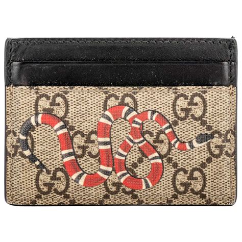 gucci card wallet holder|Gucci snake credit card holder.